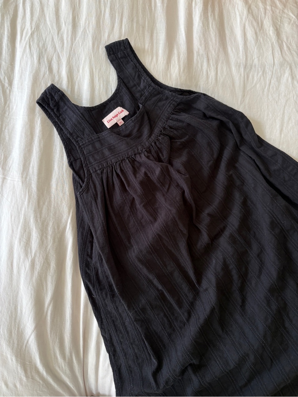 Lisa Says Gah Black Textured Midi Dress - Picture 3 of 3